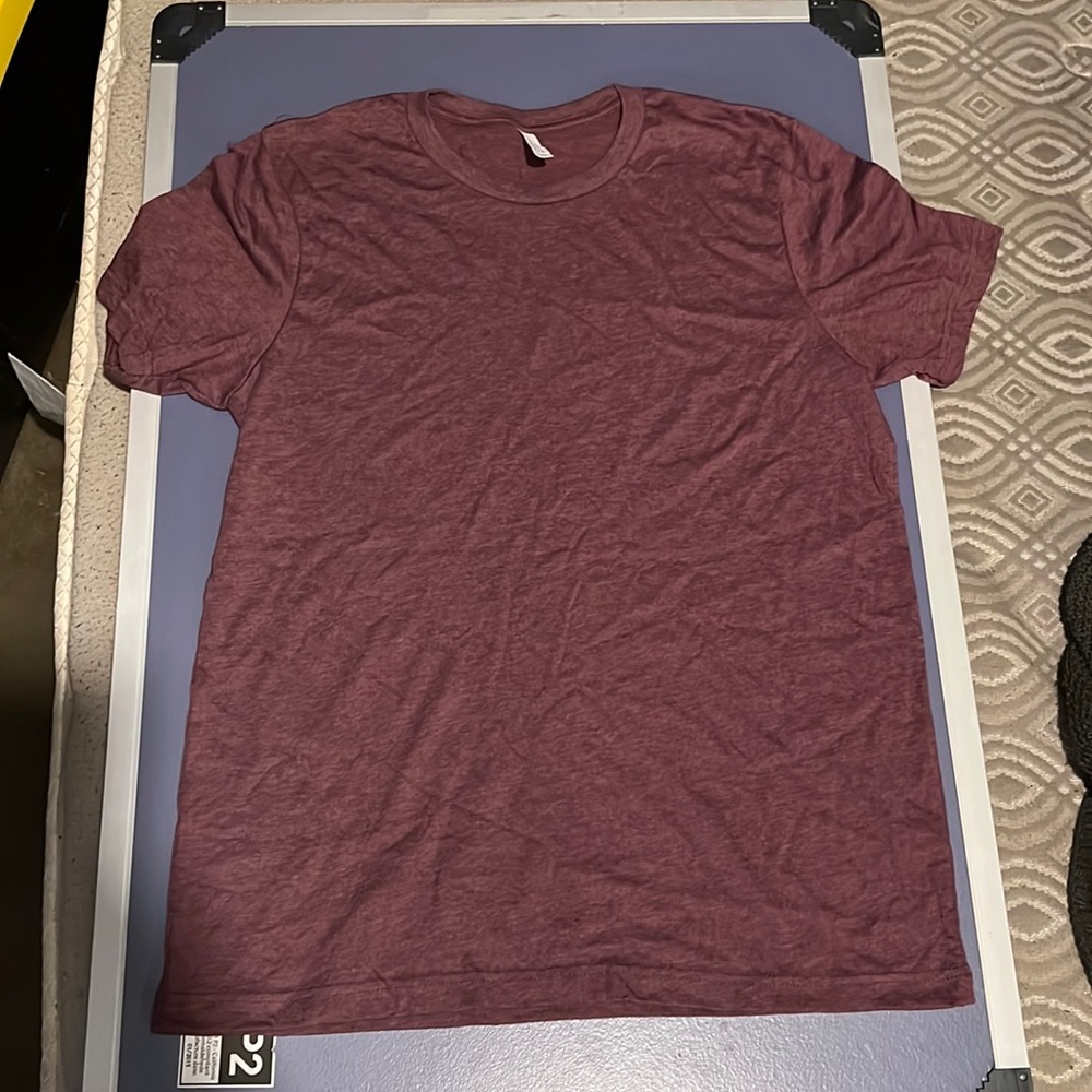 Bella Canvas Burgundy Large Tee Shirt